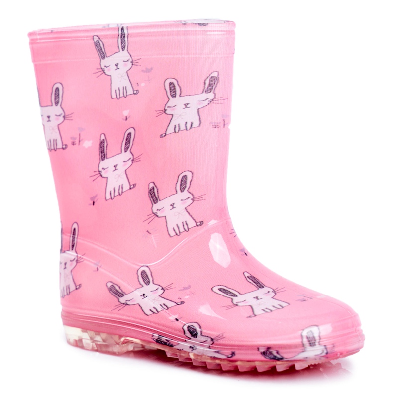 Stivali da pioggia in gomma per bambini Pink Bunny rosa