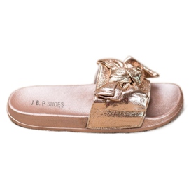 SHELOVET Pantofole Lucide Con Fiocco d'oro