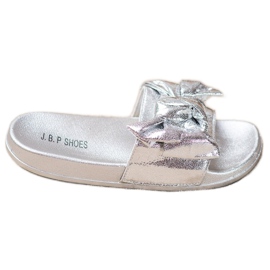 SHELOVET Pantofole Lucide Con Fiocco grigio