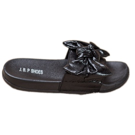 SHELOVET Pantofole Lucide Con Fiocco nero
