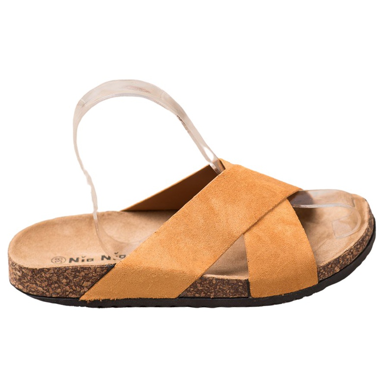 Nio Nio Pantofole casual sulla piattaforma beige