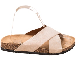 Nio Nio Pantofole casual sulla piattaforma beige