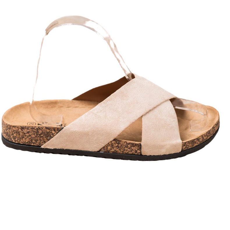 Nio Nio Pantofole casual sulla piattaforma beige