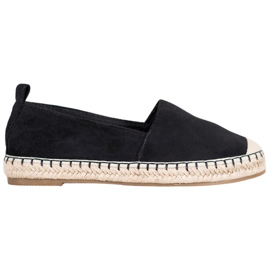 Anesia Paris Espadrillas comode in pelle scamosciata nero