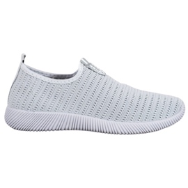 Melisa Scarpe slip-on in tessuto grigio