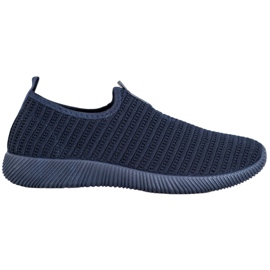 Melisa Scarpe slip-on in tessuto blu navy blu