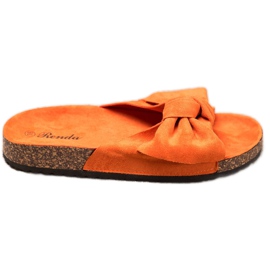 Renda Comode Pantofole Con Fiocco arancia