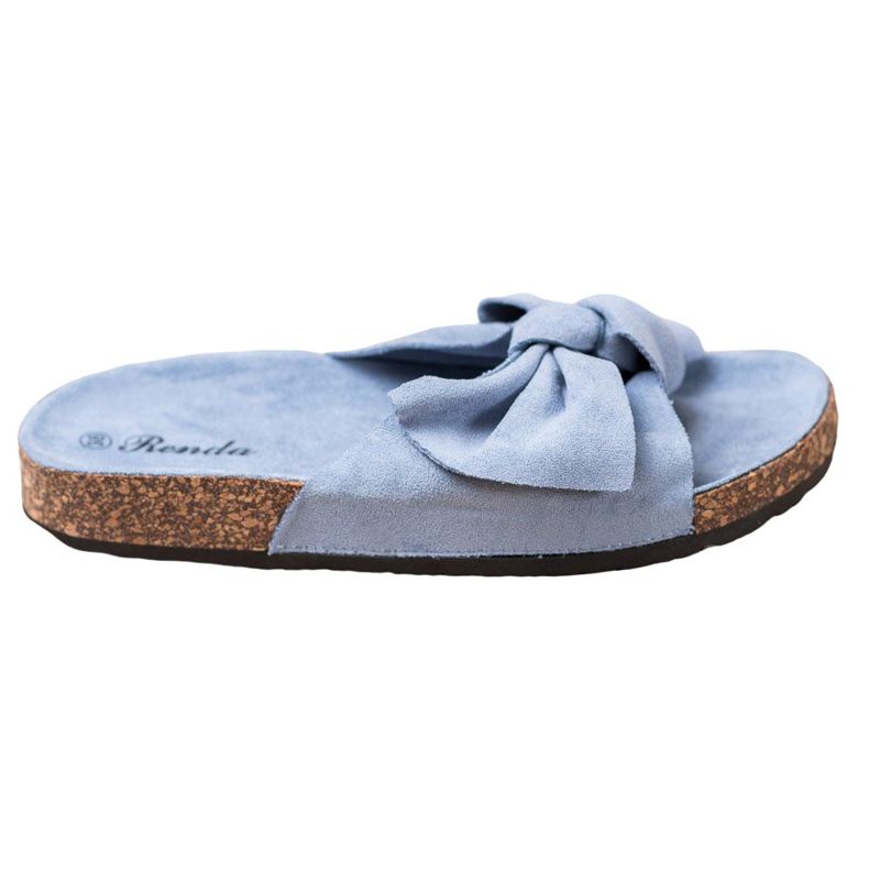 Renda Comode Pantofole Con Fiocco blu