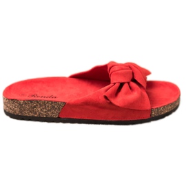 Renda Comode Pantofole Con Fiocco rosso