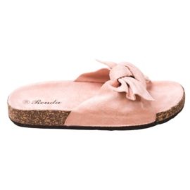Renda Comode Pantofole Con Fiocco rosa