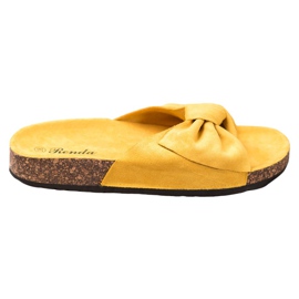 Renda Comode Pantofole Con Fiocco giallo