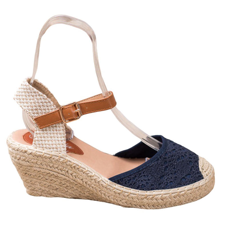 Renda Espadrillas Con Fibbia blu