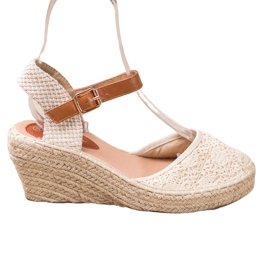 Renda Espadrillas Con Fibbia marrone