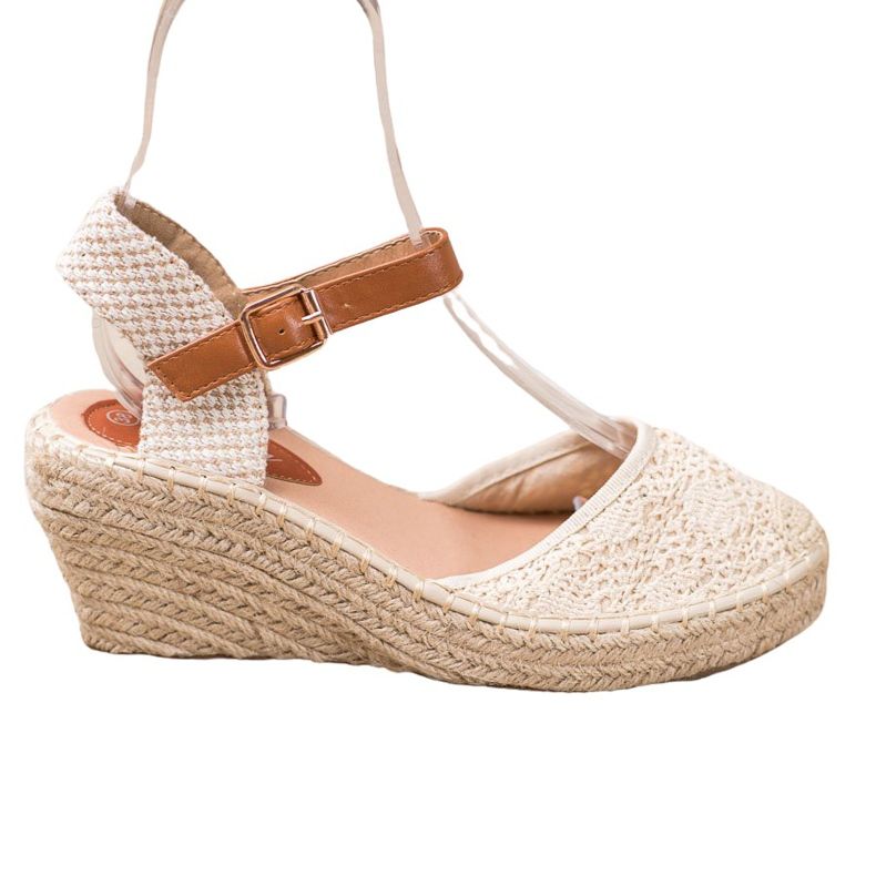 Renda Espadrillas Con Fibbia marrone