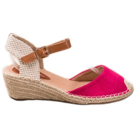 Renda Espadrillas Con Tacco Scoperto rosa