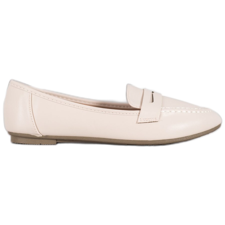 Diamantique Mocassini Beige Con Ecopelle