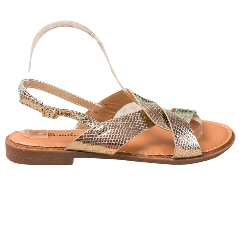 Renda Sandali Con Effetto Holo d'oro