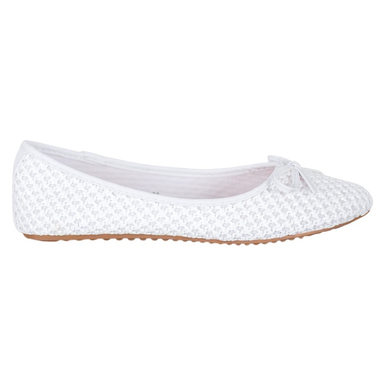 Small Swan Ballerine intrecciate bianca