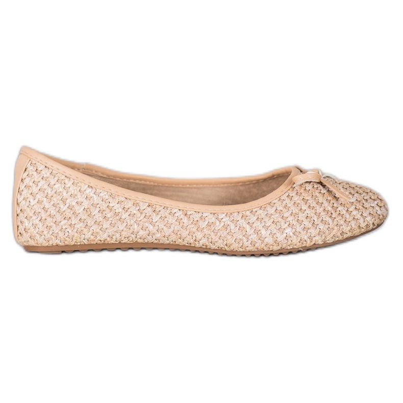 Small Swan Ballerine intrecciate marrone