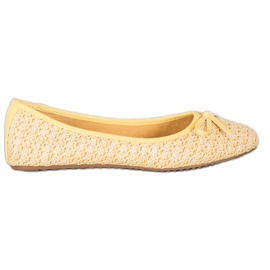 Small Swan Ballerine intrecciate giallo