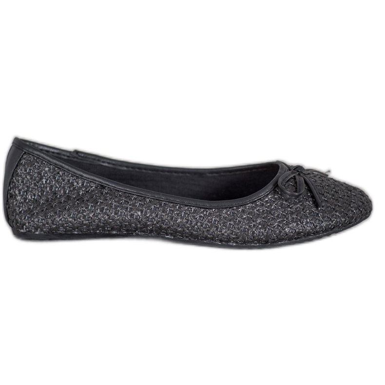 Small Swan Ballerine intrecciate nero