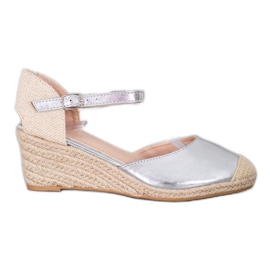 Small Swan Espadrillas con zeppa grigio