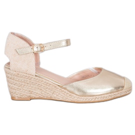 Small Swan Espadrillas con zeppa d'oro
