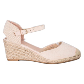 Small Swan Espadrillas con zeppa beige