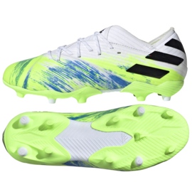 Scarpe da calcio Adidas Nemeziz 19.1 Fg Jr EG7239 multicolore bianco