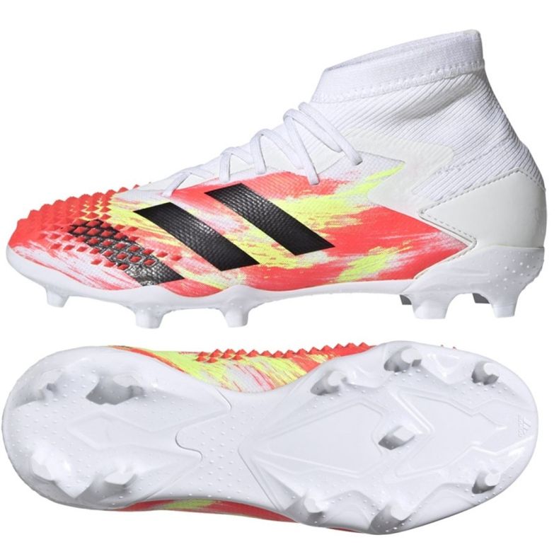 Scarpe da calcio Adidas Predator Dracon 20.1 Fg Jr EG1608 multicolore bianco