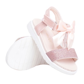 FRROCK Sandali Da Bambina Con Velcro Per Bambina Champagne Bella multicolore rosa