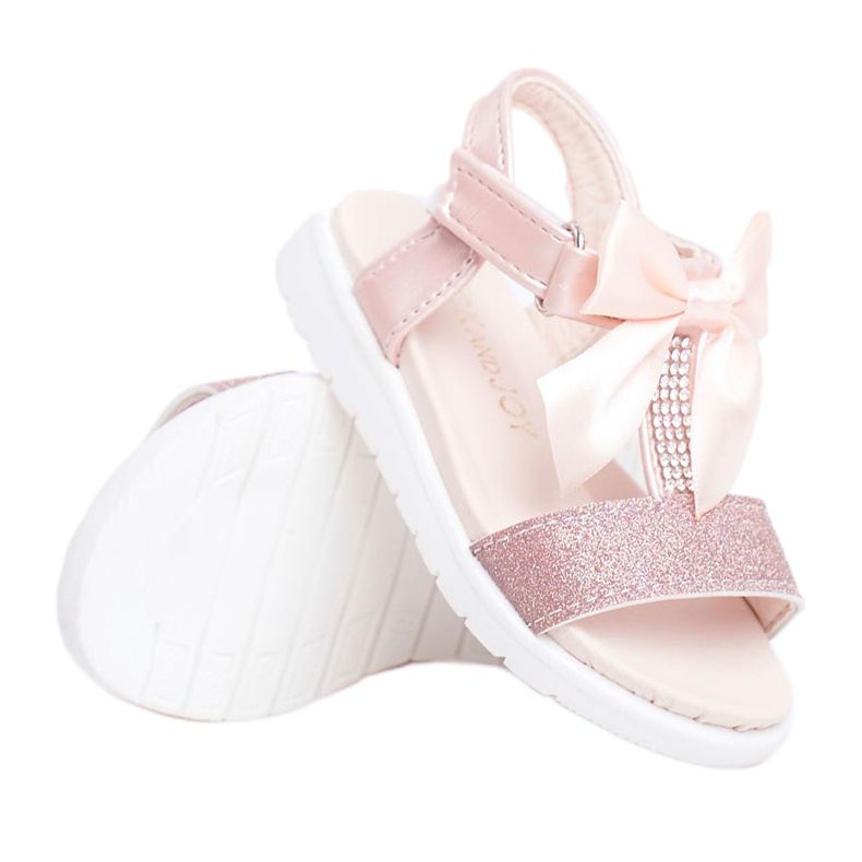FRROCK Sandali Da Bambina Con Velcro Per Bambina Champagne Bella multicolore rosa