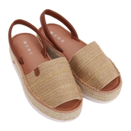 Sandali espadrillas dorate WH935 Gold d'oro