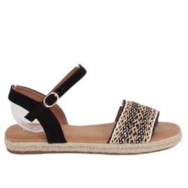 Sandali espadrillas da donna neri WH933 Black nero