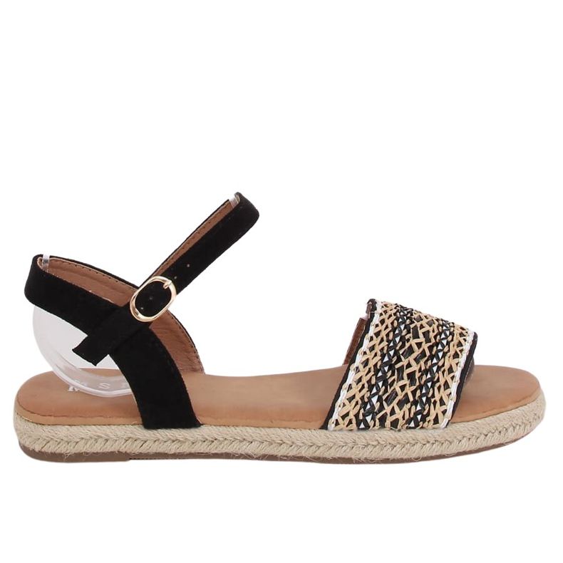 Sandali espadrillas da donna neri WH933 Black nero