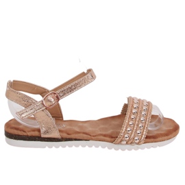 Sandali donna champagne HT-68 Champagne multicolore rosa