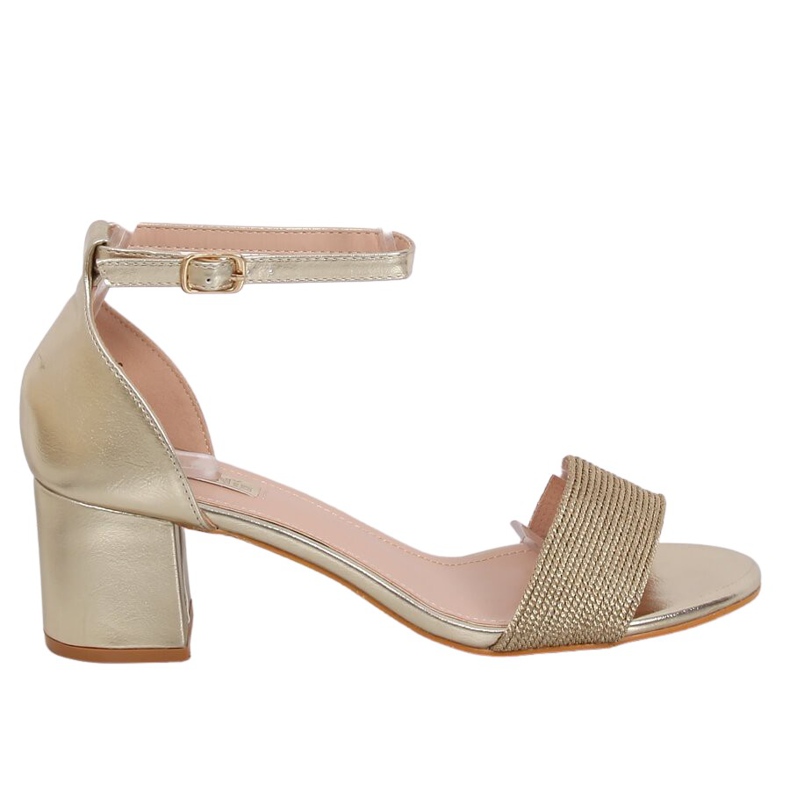Sandali con tacco alto oro 8160 Gold d'oro