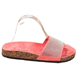 Bona Ciabatte Con Cubic Zirconia rosa