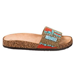 Bona Pantofole Con Perline multicolore