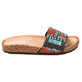 Bona Pantofole Con Perline multicolore