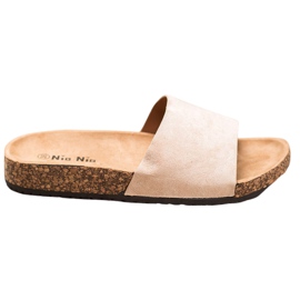 Nio Nio Pantofole classiche sulla piattaforma marrone