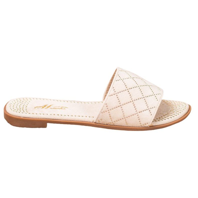 SHELOVET Eleganti pantofole in pelle scamosciata marrone