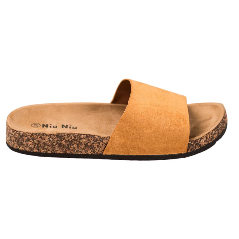 Nio Nio Pantofole classiche sulla piattaforma marrone