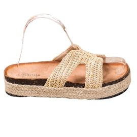 SHELOVET Comode pantofole casual marrone