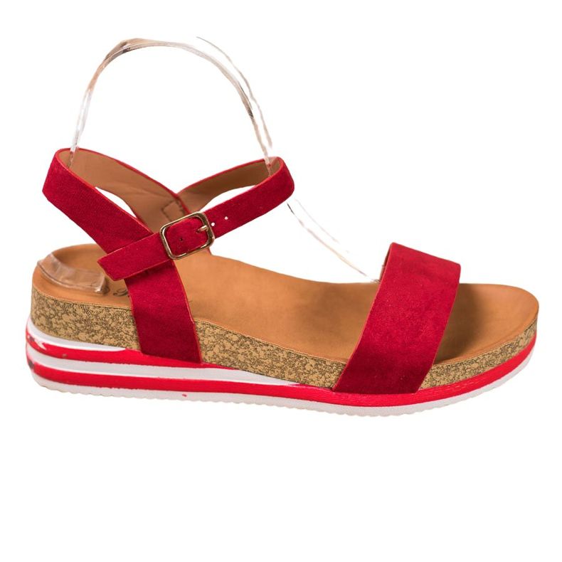 Renda Sandali casual in pelle scamosciata rosso
