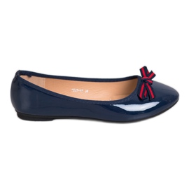 SHELOVET Ballerina con un fiocco blu navy blu