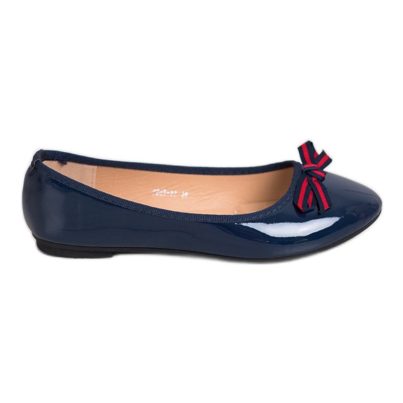 SHELOVET Ballerina con un fiocco blu navy blu