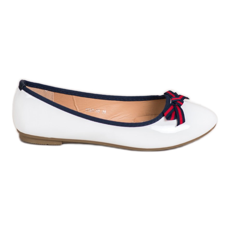 SHELOVET Ballerina con un fiocco bianca