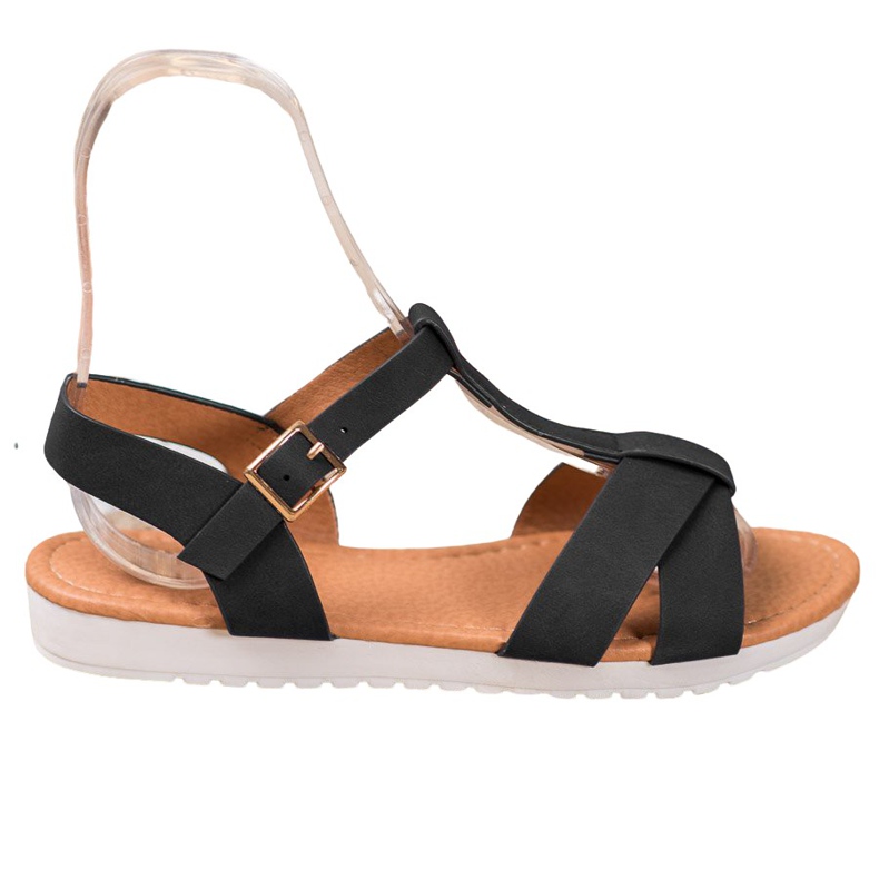 SHELOVET Sandali in tessuto nero