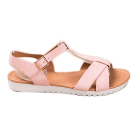 SHELOVET Sandali in tessuto rosa